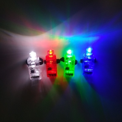 Luzes LED coloridas em plástico transparente com fecho de velcro