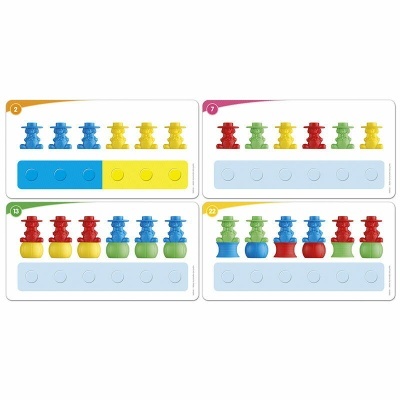 Jogo de placas de encaixe com peças coloridas em forma de ursos e bolas, incluindo números 2, 7, 13 e 22