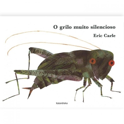 Capa do livro 'O grilo muito silencioso' de Eric Carle com ilustração de um grilo