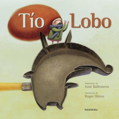 Capa de livro Tío Lobo com ilustração de criança e arma em forma de lobo.