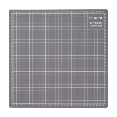 Tapete de corte cinza com grelha branca e texto inspiro CUTTING MAT 30x30CM