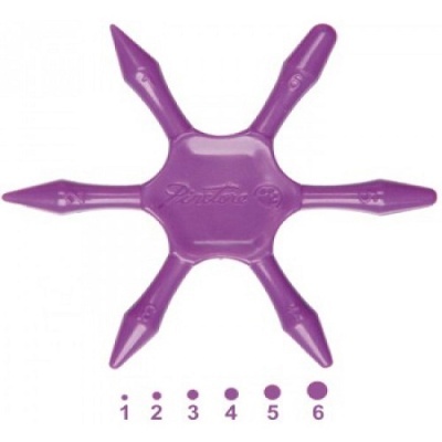 Chave de estrela roxa com seis pontas numeradas de 1 a 6
