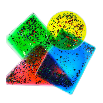 Bases para copos coloridas com glitter em formas de estrelas e círculos