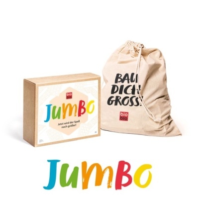 Jogo Jumbo com caixa e saco de pano bege