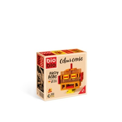 Caixa do brinquedo de montar Bio Blo Rusty Robo com 40 peças