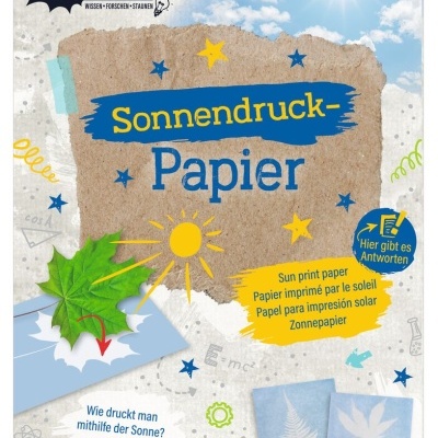 Pacote de papel para impressão solar com folhas verdes e imagens impressas de folhas brancas