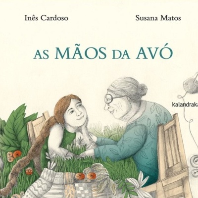 Capa de livro com ilustração de menina e senhora idosa rodeadas de vegetais e plantas verdes