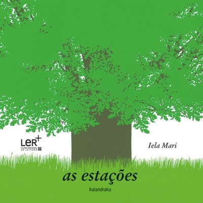 Ilustração de uma árvore verde num campo com texto do livro