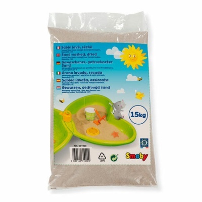 Saco de areia lavada e seca 15kg Smoby com embalagem plástica
