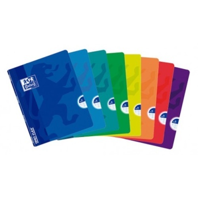 Conjunto de oito cadernos Oxford School coloridos em semi-círculo