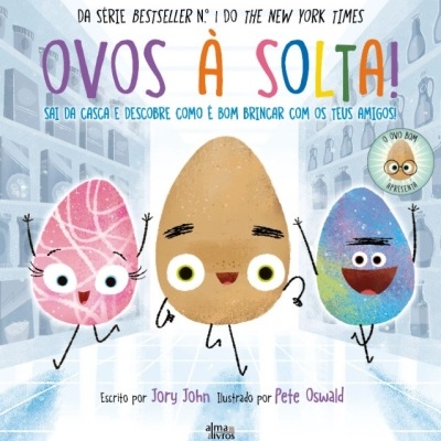 Capa de livro com ovos ilustrados e título em português