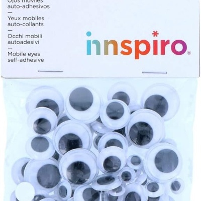 Pacote de olhos móveis autoadesivos de vários tamanhos