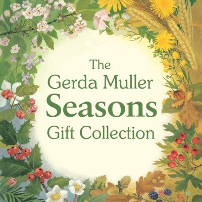 Capa com flores e folhas naturais e texto The Gerda Muller Seasons Gift Collection