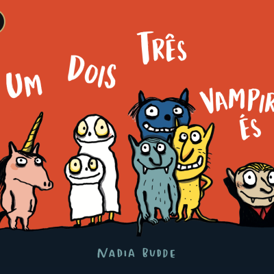 Capa de livro com monstros animados e texto em português