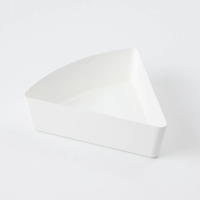 Tabuleiro triângular branco de plástico