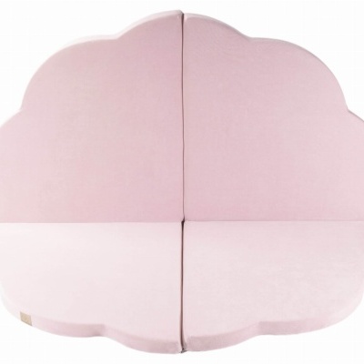 Tapete ou almofadas modulares rosa em forma de nuvem