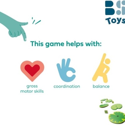 Imagem promocional do jogo BB Toys com texto e ícones gráficos coloridos