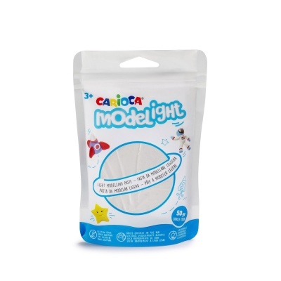 Embalagem branca de pasta de modelar leve CARIOCA Modelight 50 gr