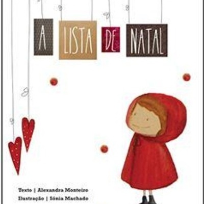 Capa de livro 'A Lista de Natal' com menina e elementos vermelhos