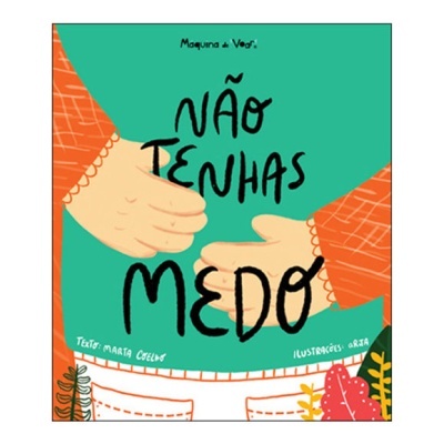 Capa de livro 'Não Tenhas Medo' com braços e texto