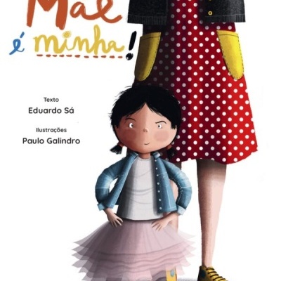Capa de livro infantil com menina e mulher ilustradas e texto em português.