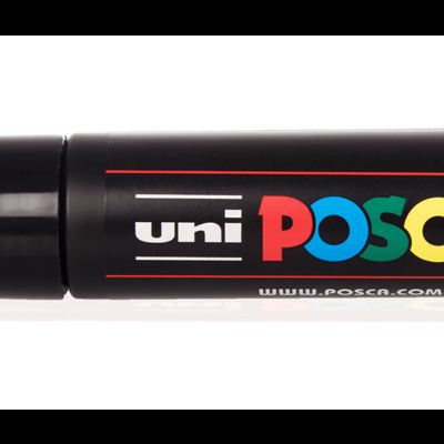 Marcador permanente Uni POSCA preto com ponta grossa