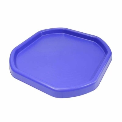 Placa plástica azul com contorno irregular