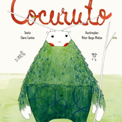 Capa de livro infantil com personagem verde e texto Cocuruto