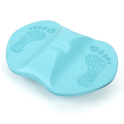 Base de exercício azul com pegadas em relevo