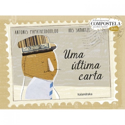 Capa de livro infantil 'Uma última carta' com ilustração de homem e texto reconhecível.