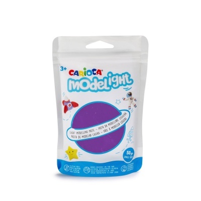 Embalagem de massa para modelar leve CARIOCA Modelight, cor roxa