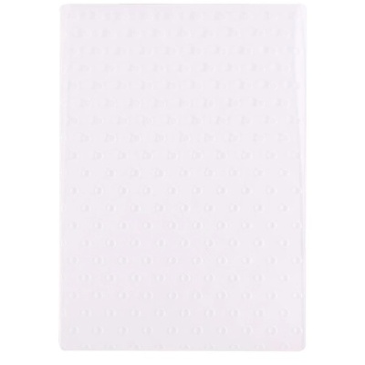 Painel branco com textura de pequenos círculos em relevo