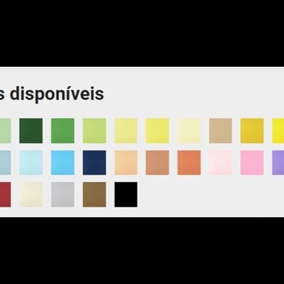 Paleta de cores disponíveis com 30 quadrados coloridos em três fileiras