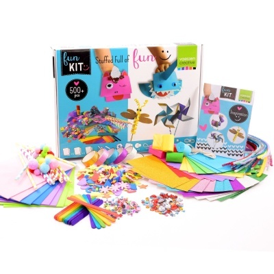 Kit de artesanato colorido com mais de 500 peças para criar brinquedos e decorações