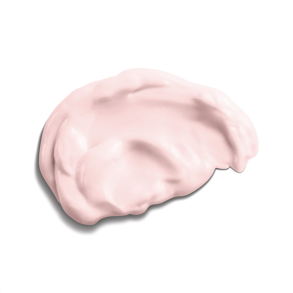 Botik Poliglutâmico + Rosa Mosqueta Creme Hidratante Firmador 50g Amostra de creme rosa claro sobre fundo branco