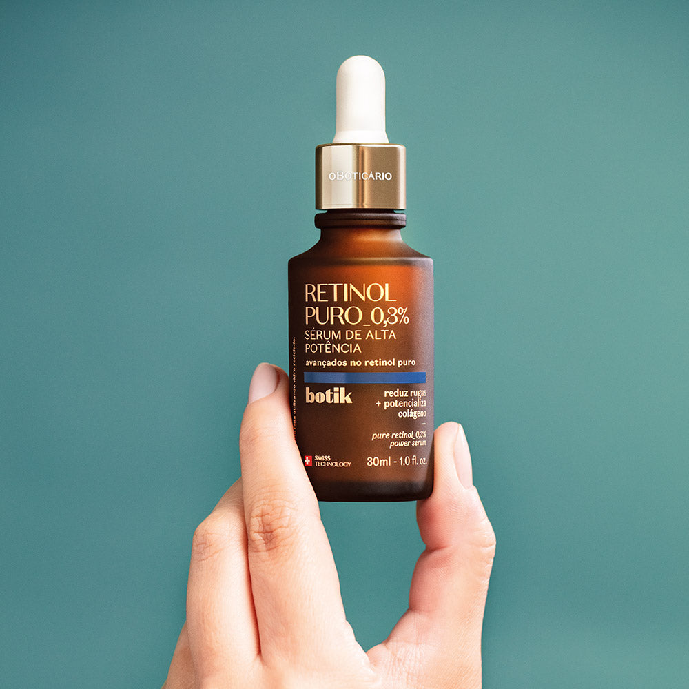 Botik Retinol Puro 0,3% Sérum de Alta Potência 30ml Frasco de sérum de retinol Botik com conta-gotas
