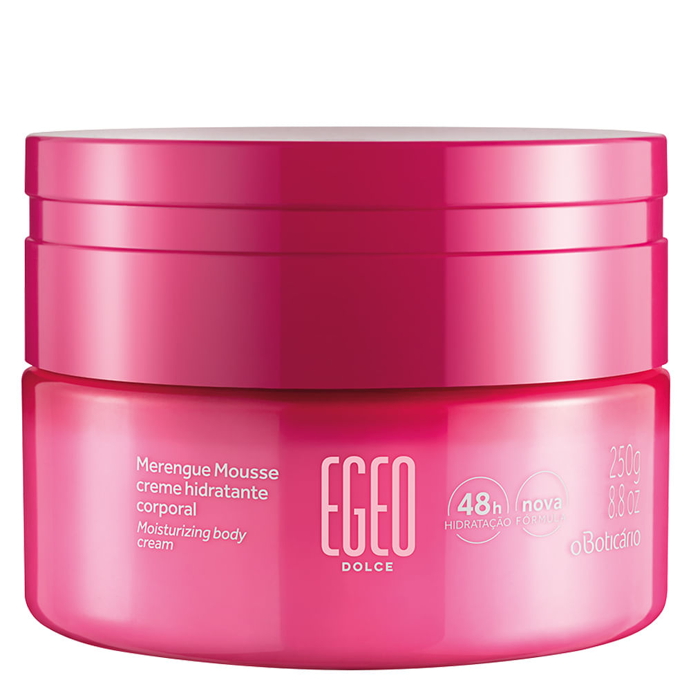Egeo Dolce Merengue Mousse 250g Creme hidratante corporal Egeo Dolce em embalagem rosa