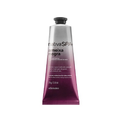 creme hidratante para mãos nativa SPA ameixa negra 75g prata e roxo