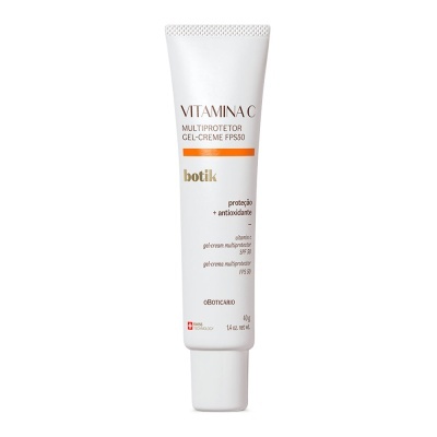 Frasco branco de creme Vitamina C Multiprotetor Gel-Creme FPS50