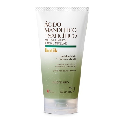 Gel de limpeza facial Ácido Mandélico + Salicílico Botik 150g