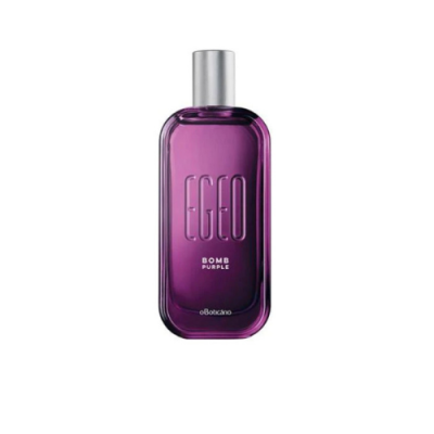 Frasco de perfume EGEO BOMB PURPLE roxo com tampa prateada