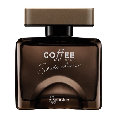 Frasco de perfume coffee man Seduction de oBoticário castanho escuro