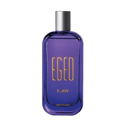 Frasco de perfume Egeo E.Joy azul com tampa prateada
