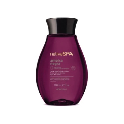 Frasco roxo translúcido de nativa SPA ameixa negra com tampa preta