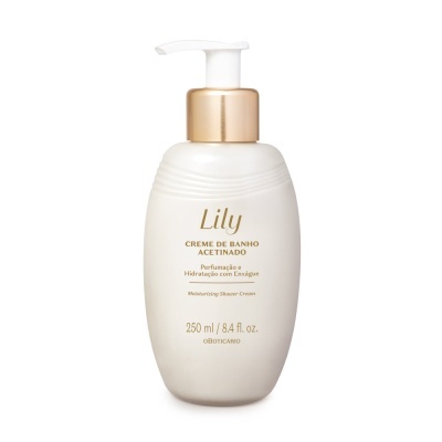 Frasco de creme de banho acetinado Lily, 250 ml, com tampa de bomba