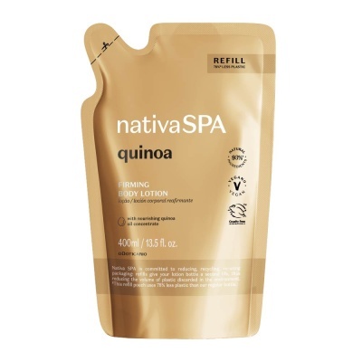 Pacote de recarga dourado loção corporal Nativa SPA quinoa 400ml