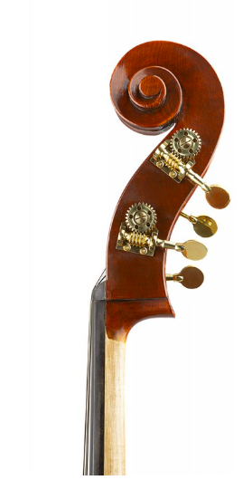 Muller Crescendo - Atelier do Tejo Espigão de contrabaixo de madeira castanha com cravelhas douradas