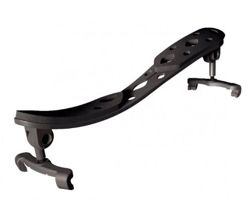 Almofada Korfker LUNA - Pirastro Estrutura de apoio curvada em plástico e metal preto sobre fundo branco