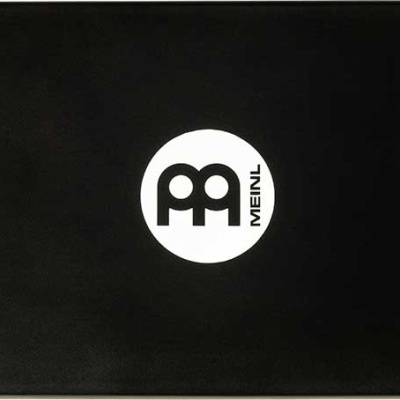 Tapete preto retangular para bateria com logótipo MEINL branco no centro