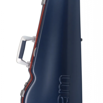 Estojo rígido azul escuro para instrumento musical com marca bam